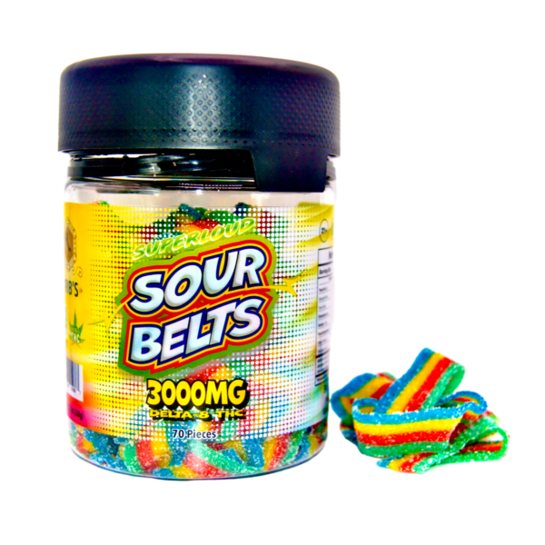 Sour belts- Delta 8 Gummies - 3000 mg per Jar