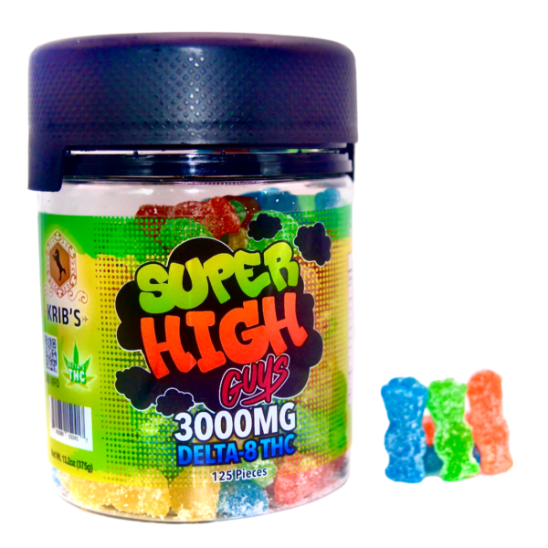 Super High Guys Delta 8 Gummies- 3000 mg per jar