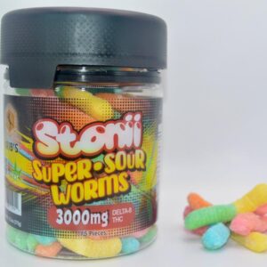 Stonii Super Worms- Delta 8 Gummies - 3000 mg per Jar