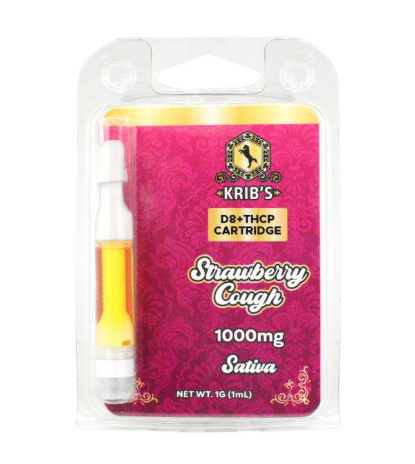 Strawberry Cough 1 ml D8+THCP Cart - 1000 mg Sativa